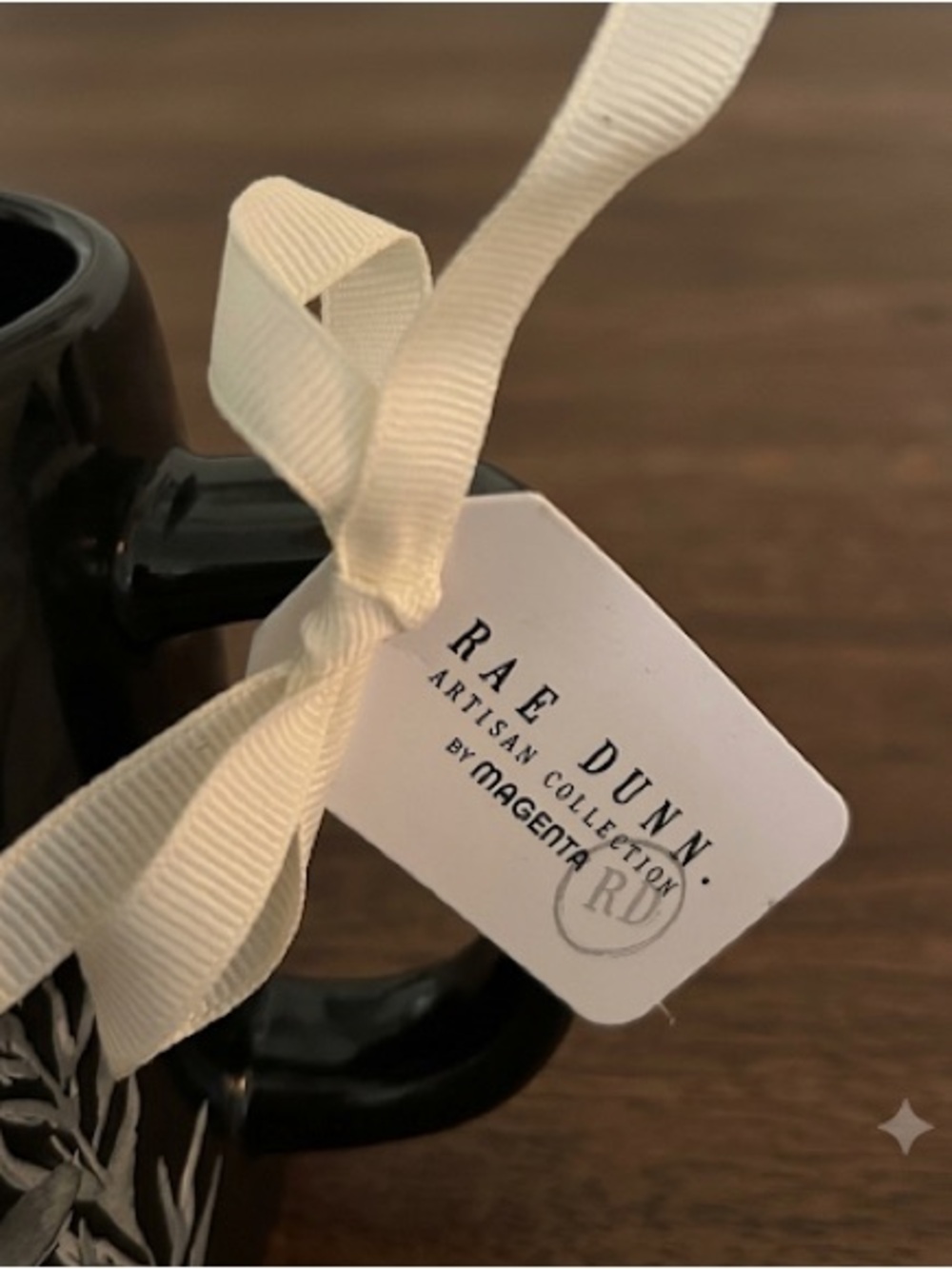 Rae Dunn TOXIC Black Floral Double sided mug - Picture 3 of 4